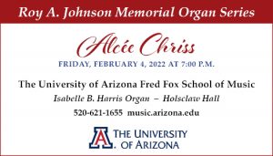 Alcée Chriss, Recital at Holsclaw Hall @ Holsclaw Hall - University of Arizona Campus